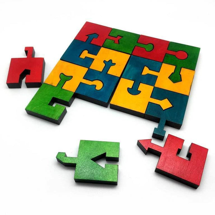 Skola Toys Locking Blocks - Interlocking Jigsaw Puzzle